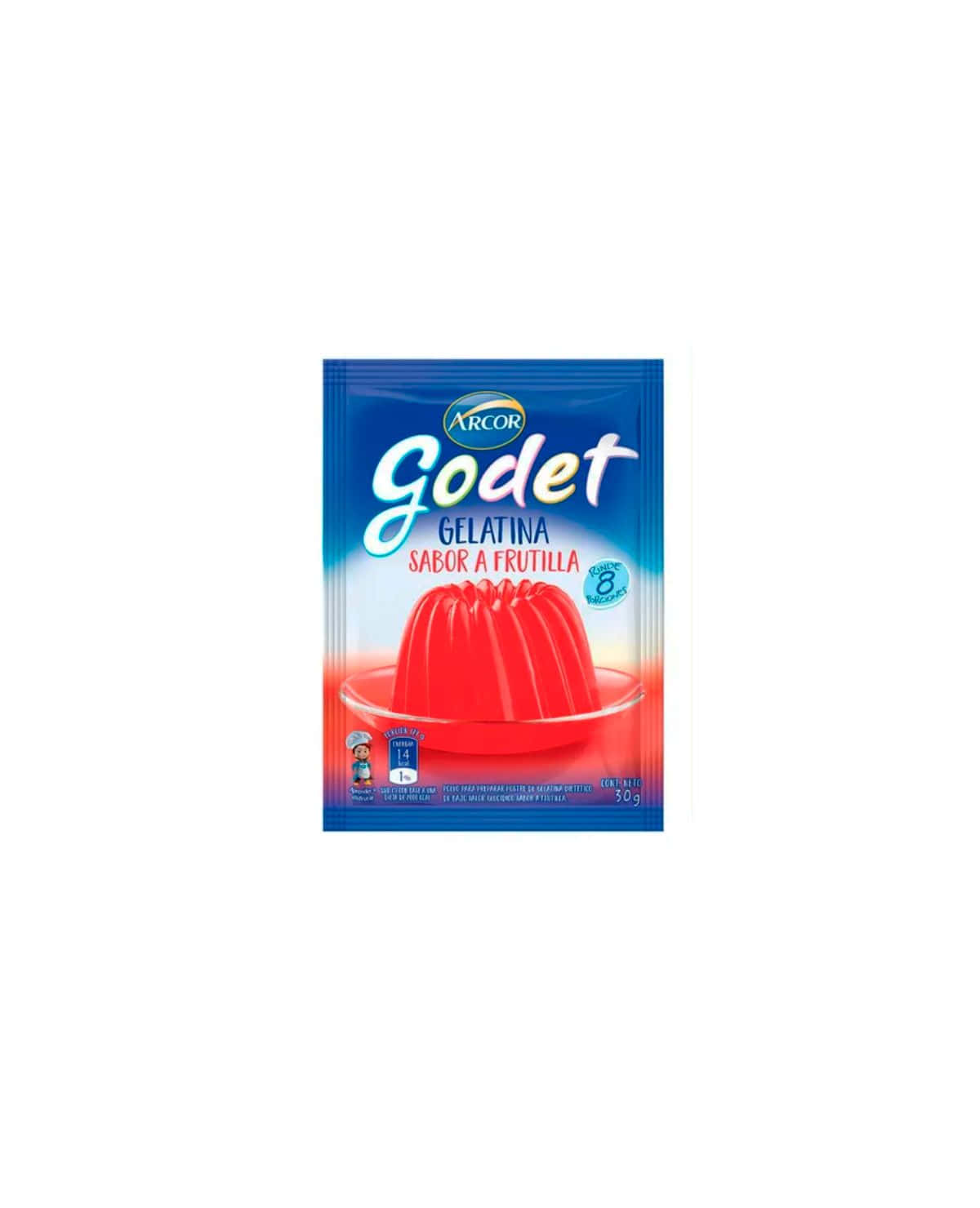 Gelatina Godet Frutilla 25 Gr